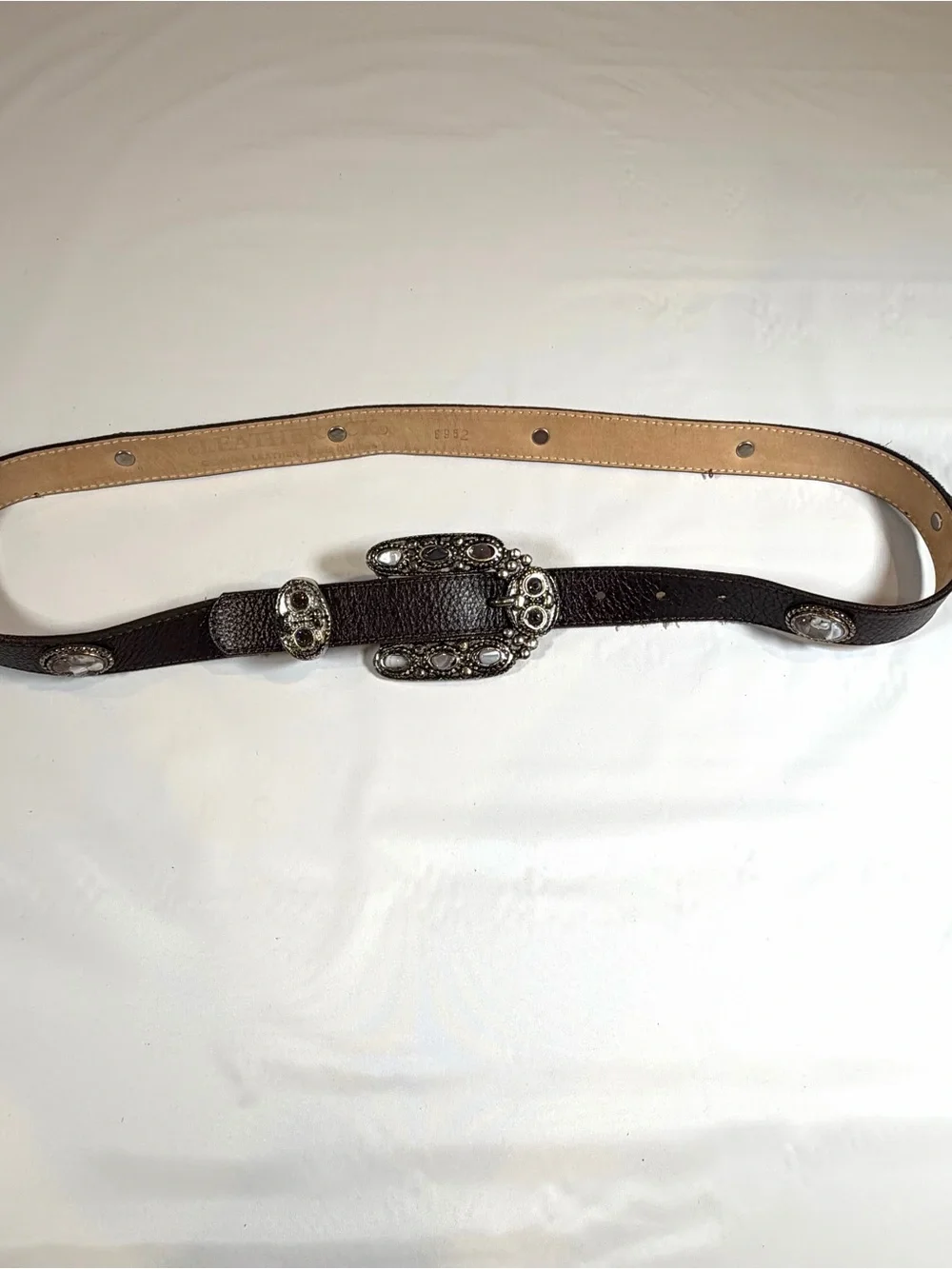 Leatherock Woman’s Belt 6952 Concho Western Rocker Boho 33”-36”